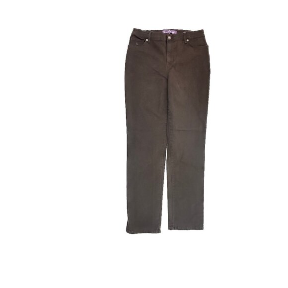 Gloria Vanderbilt Amanda Straight Leg Women's size 8 Brown Denim Jeans - Picture 1 of 5